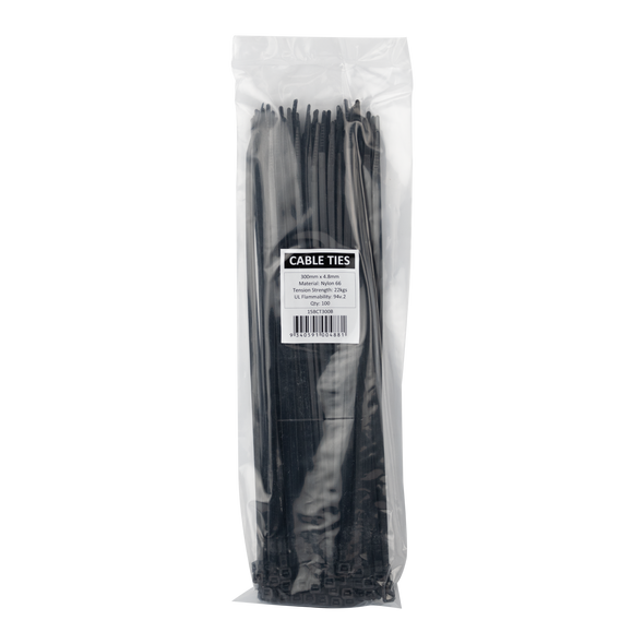 Cable Ties 300mm x 4.8mm - Black