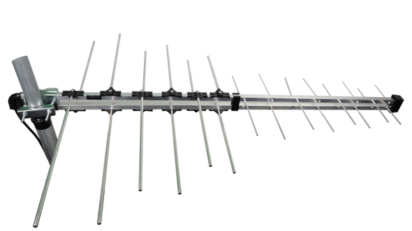 Folding Metropolitan combination antenna with F-Type connector and rubber boot