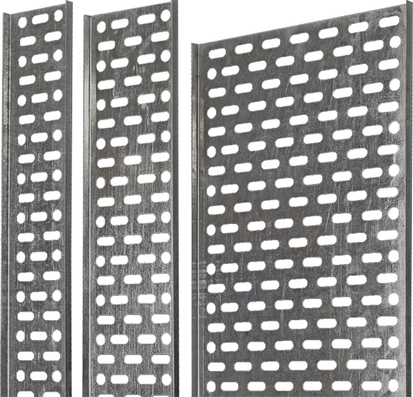 Side view of Digitek 150mm perforated cable tray