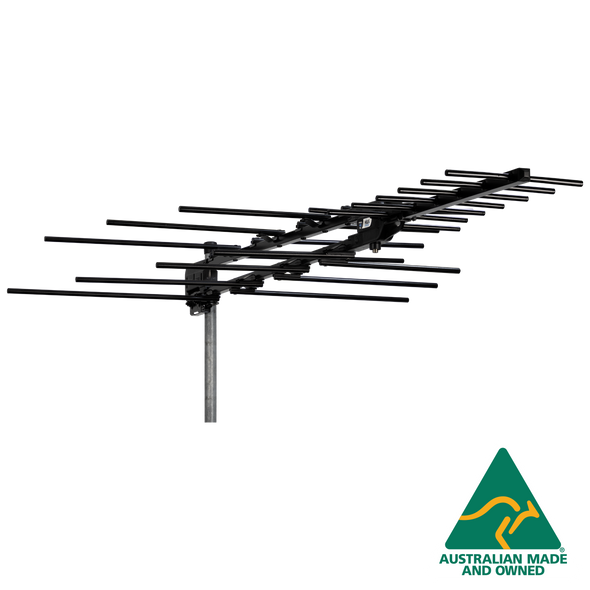 Hills Antenna 01TBUV7F-4G Tru-Band Folding 7-Element UHF/VHF Black Arrow 4G Antenna