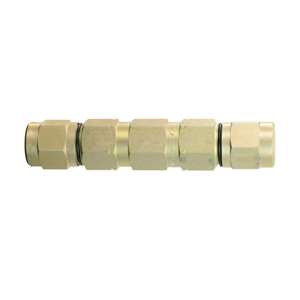 PPC 3-piece hardline power feeder splice connector for 625 PF hardline and 50 Ohm cables, reusable, durable, and easy to install.