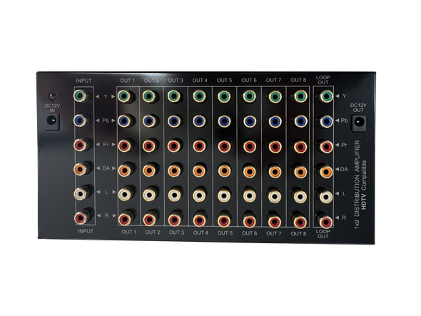 PRO2 HDTV distribution amplifier 1 IN x 9 OUT front view