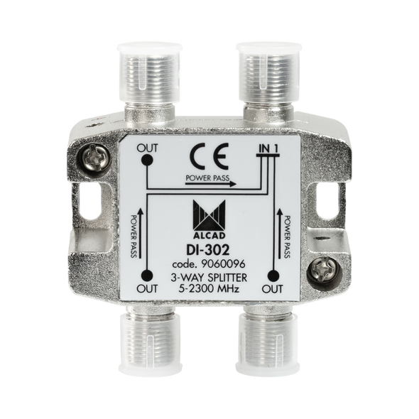 Alcad DI-302 3-way 2300MHz F splitter front view