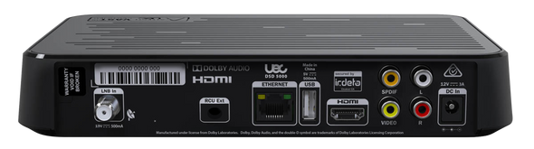 UEC DSD5000 VAST™ Twin Tuner Satellite Set Top Box Rear
