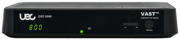UEC DSD5000 VAST™ Twin Tuner Satellite Set Top Box Front