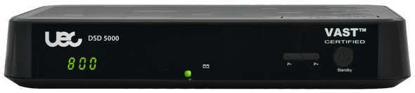 UEC DSD5000 VAST™ Twin Tuner Satellite Set Top Box Front