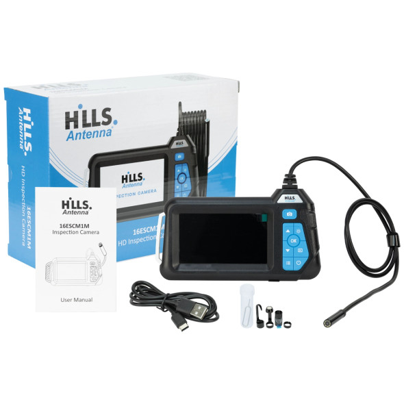 Hills Antenna 16ESCM1M inspection camera with 4.3-inch HD display and waterproof lens for industrial use