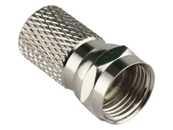 RG6 F-Type twist connector showcasing easy twist-on installation for TV antenna setup.