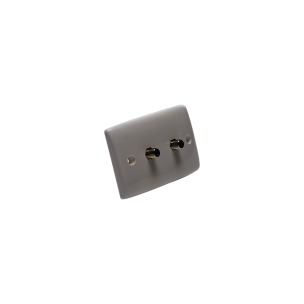 Hills Antenna BC74727 Dual F-Type High Return Loss Wall Plate