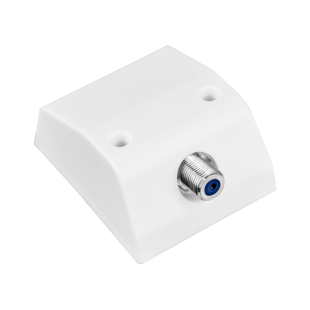 Hills Antenna BC86921HR white single F-Type skirting outlet plate front view