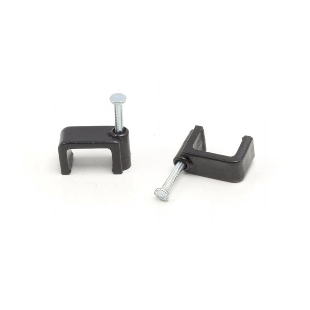 Hills Antenna BC75752 black cable clips with nails for RG6/59 coaxial cables