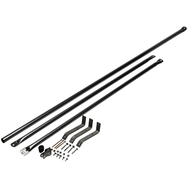 High-wind rated tripod mount kit for tiled roof installations