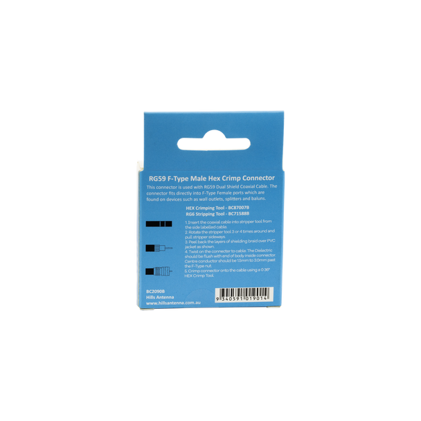 Indoor outdoor coax cable connector Hills Antenna BC2090B