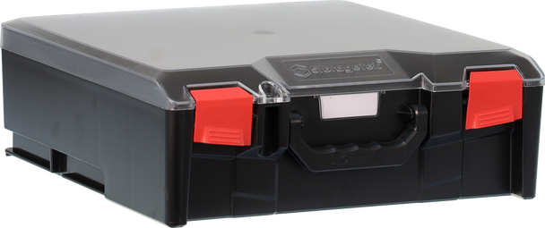 StorageTek STLC-BK Case Large Clear PC Lid c/w dividers-Black