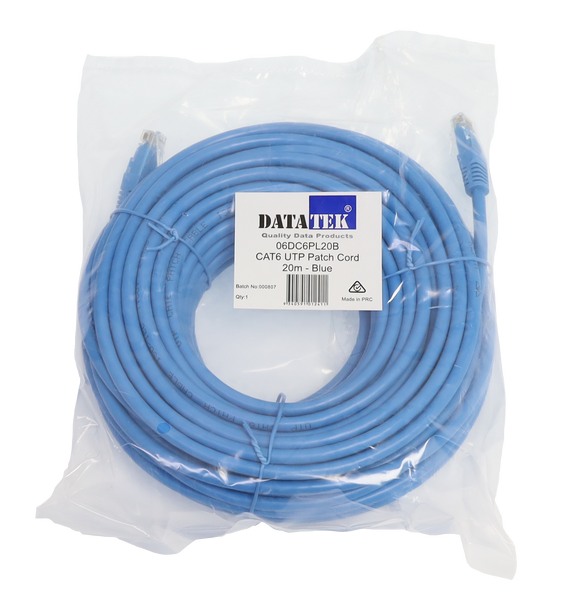 Datatek 20M CAT6 UTP Patch Lead