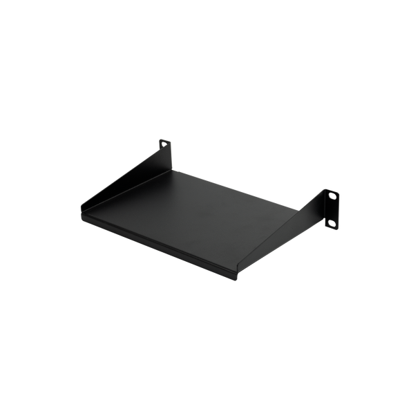 Datatek 1U mini cantilever shelf in black for 10-inch data cabinets with 10kg capacity
