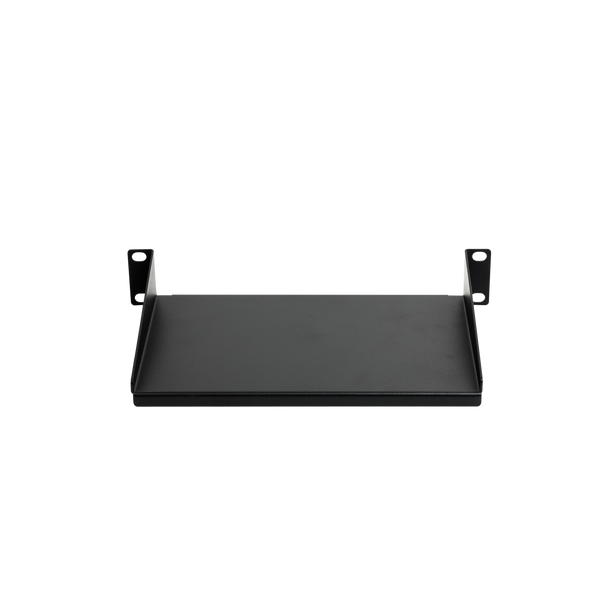 Datatek 1U shelf with dimensions 43x150x252mm and cage nuts