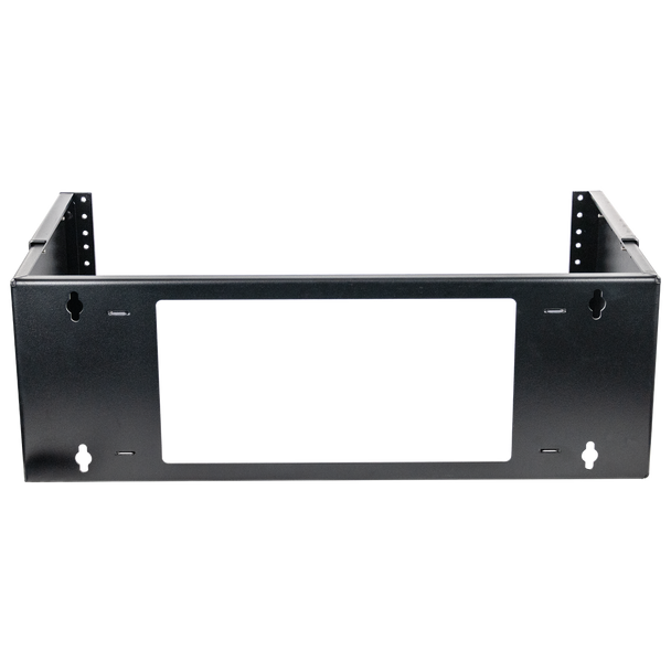 Right-hand hinge detail of Datatek open wall frame for 4U rack devices