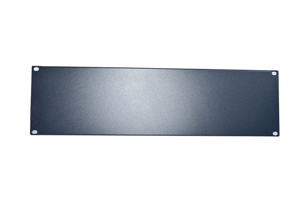 Datatek 3U metal rack mount blanking plate in black for 19-inch data cabinets