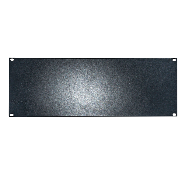 Datatek 4U metal rack mount blanking plate in black for 19-inch data cabinets