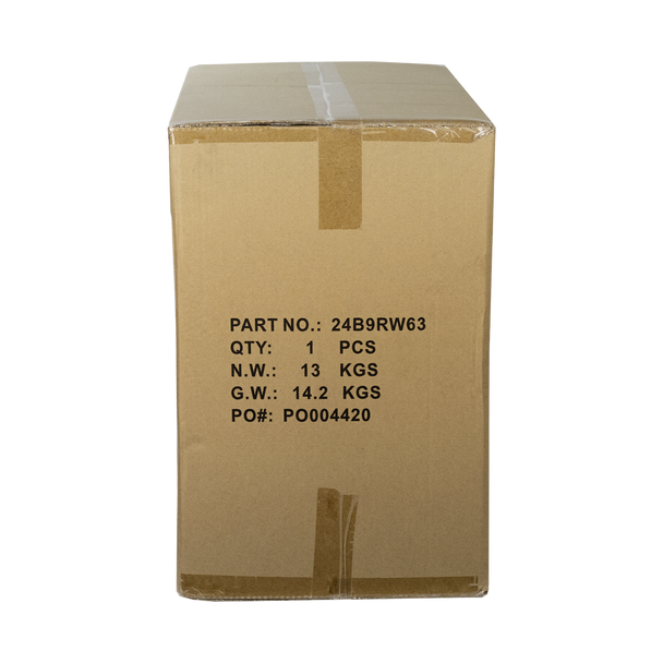 DataTek 9U 300mm wall mount cabinet brown box packaging showing weight of the box