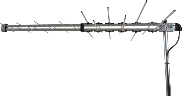 UV-stabilized Metropolitan dual-band antenna with 1100x865x70mm size and pre-fitted U-bolt