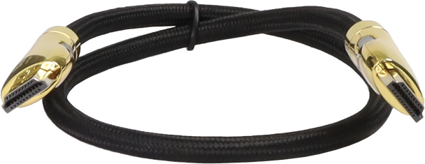 ProquipDigital 500mm Premium HDMI lead in black PVC with 24K gold-plated connectors, 18Gbps certified for 4K@60Hz home theater