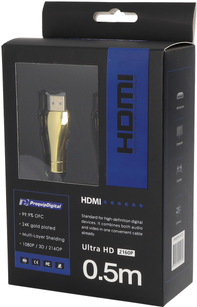 ProquipDigital 500mm Premium HDMI Lead