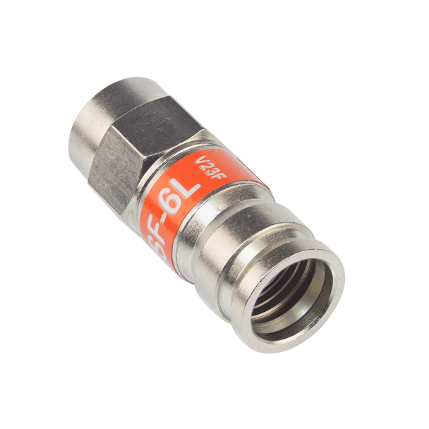 PCT TRSF6L RG6 F compression connector in brass housing with dual O-rings and lock washer, Foxtel-approved for coaxial cable installs PCT TRSF6L RG6 F compression connector in brass housing with dual O-rings and lock washer, Foxtel-approved for coaxial cable installs