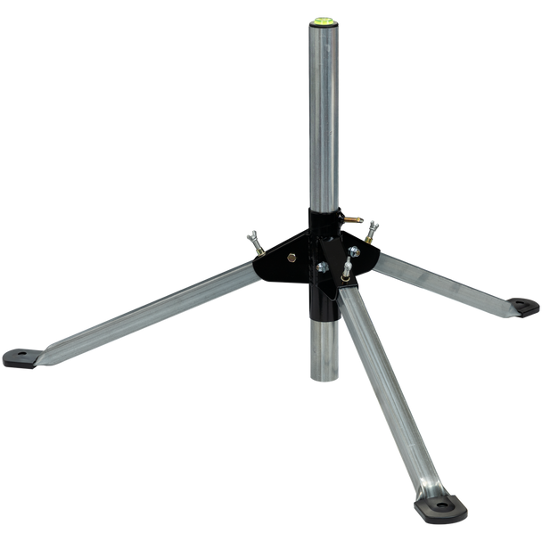 Digitek 14CCM portable satellite tripod ground mount in black powder-coated steel, adjustable legs and 44.5mm mast for 65-80cm dishes