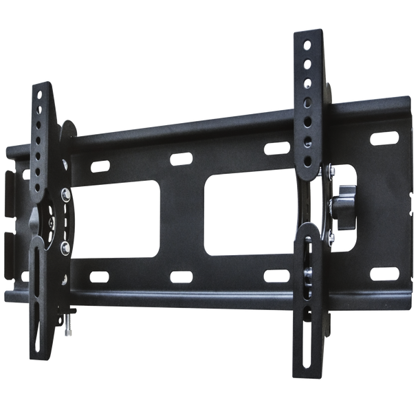 Digitek 13-32\" tilt universal LCD bracket in black powder-coated steel, -15° to +15° adjustment for compact TV mounting