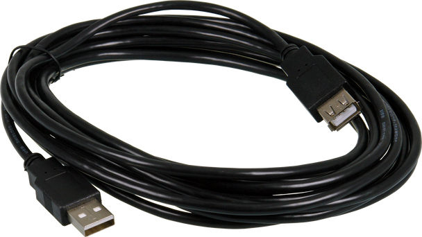Digitek 06IUSBMF5M USB 2.0 male to female extension cable 5m in black PVC, 4-pin A connectors for Hi-Speed 480Mbps data transfer