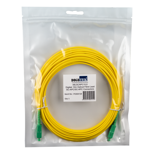 Digitek Optical Fiber Simplex SC-APC to SC-APC Patch Lead - 10M