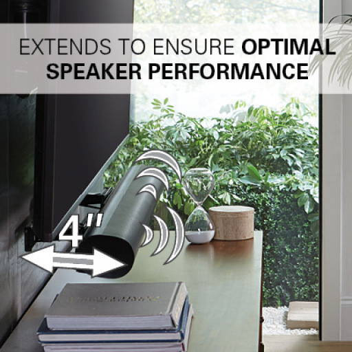 Sanus WSSATM1 Soundbar Mount attaching Sonos Arc under 65-inch wall-mounted TV for integrated look