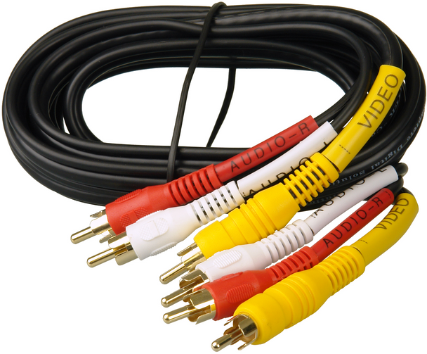 Digitek 1.8M 3x RCA Male to 3x RCA AV Lead - Coaxial Video