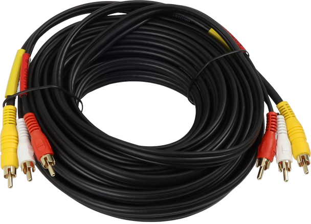 Digitek 3x RCA Male to 3x RCA Male 10m Coaxial Video Lead 06BAVL03CV10 for connecting from server to projector Digitek 3x RCA Male to 3x RCA Male 10m Coaxial Video Lead 06BAVL03CV10 for connecting from server to projector