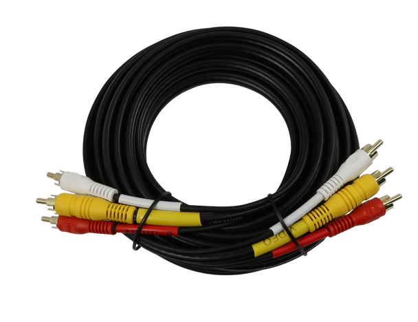 Digitek 3x RCA Male to 3x RCA Male 5m Coaxial Video Lead 06BAVL03CV5 for connecting across room to TV Digitek 3x RCA Male to 3x RCA Male 5m Coaxial Video Lead 06BAVL03CV5 for connecting across room to TV