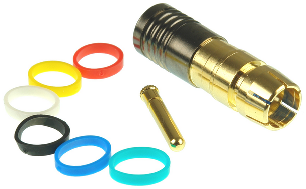 Digitek RG59 RCA Male Compression Connector suitable for AV and CCTV applications