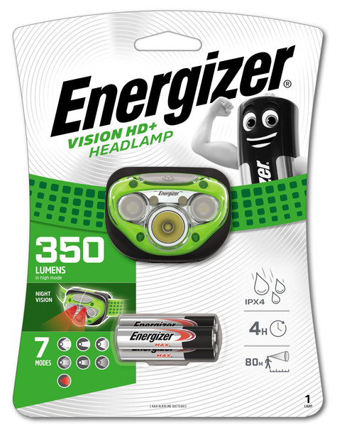 Energizer HDC32 Vision HD+ 350 Lumen Headlight - GREEN
