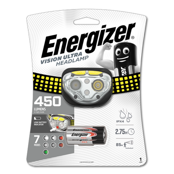 Energizer HDD32 Vision HD+  400 Lumen Headlight - GREY