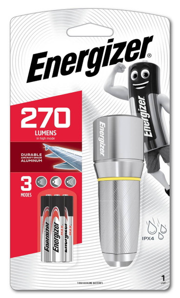 Energizer PMHH32 Vision Metal 270 Lumen Torch in retail packaging