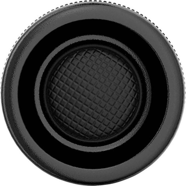 Close-up view of High-performance tactical LED torch rear push button 