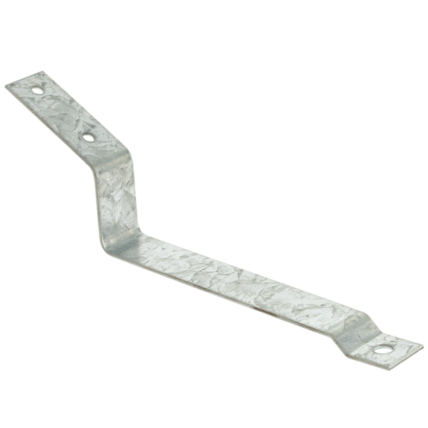 Close-up of Digitek 3mm galvanized Z bracket hardware for TV aerial alignment