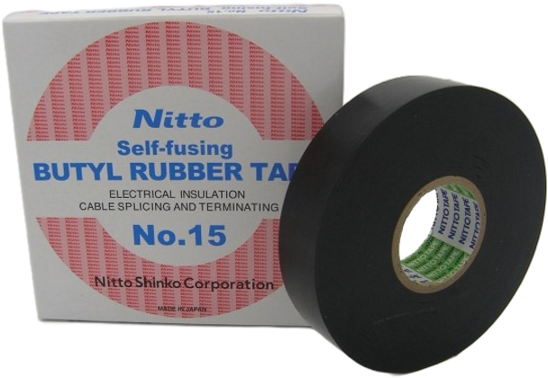 Nitto No.15 self-fusing butyl rubber tape 10m electrical insulation amalgamation tape