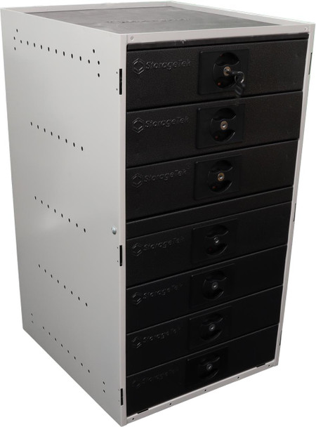 Black modular StorageTek storage cabinet 7 drawers