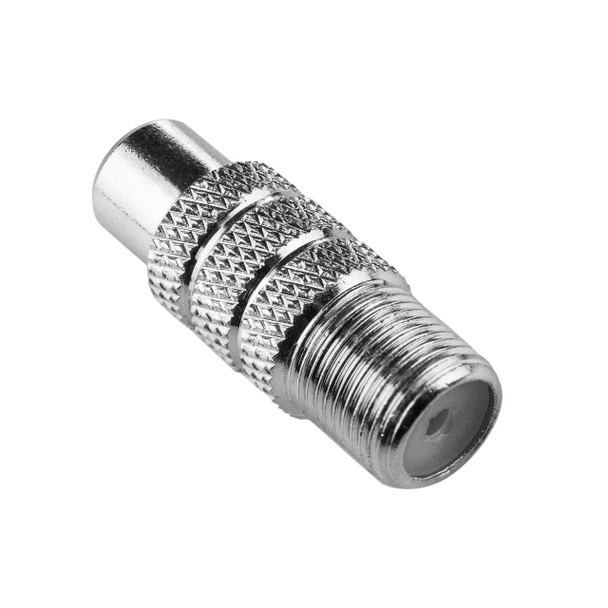 Compact Digitek RCA to F type adaptor for AV setups