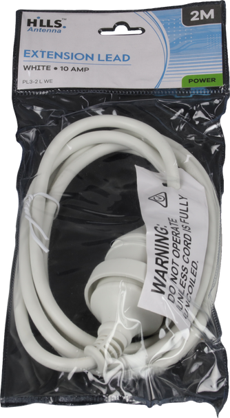 Hills Antenna 2M Power Extension Lead - White