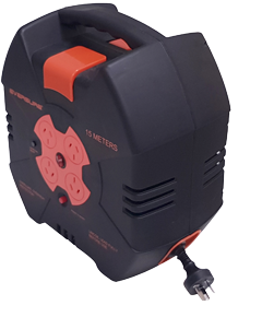 Hills Antenna 15m auto-retracting heavy duty power lead with 4 outlets