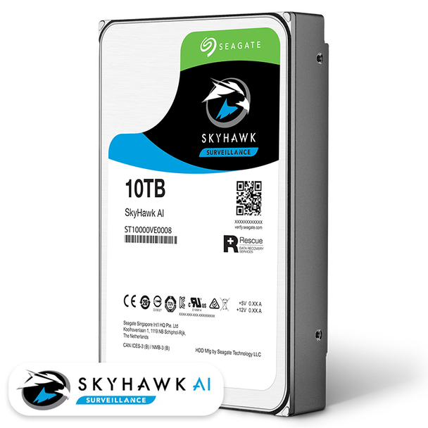 Seagate SkyHawk 10TB SATA surveillance hard disk for security cameras