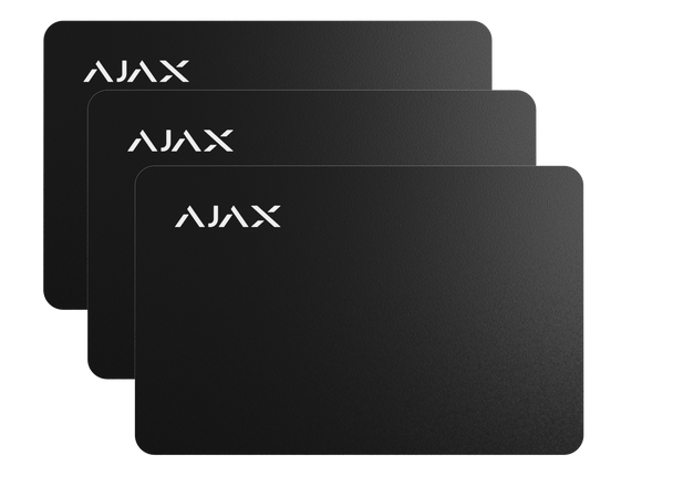 Ajax Pack of 3 Proximity Cards (Black)